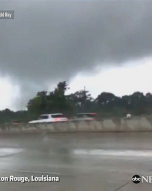 Tornado knocks out power and causes some damage to parts of Baton Rouge, Louisiana.