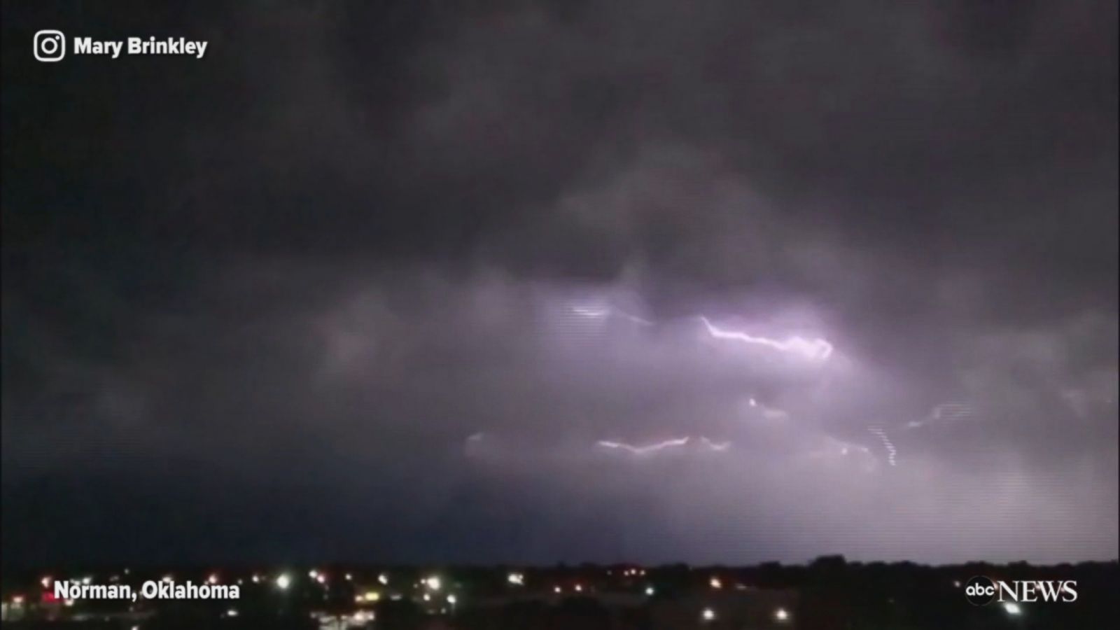 Incredible lightning storm in Oklahoma - Good Morning America