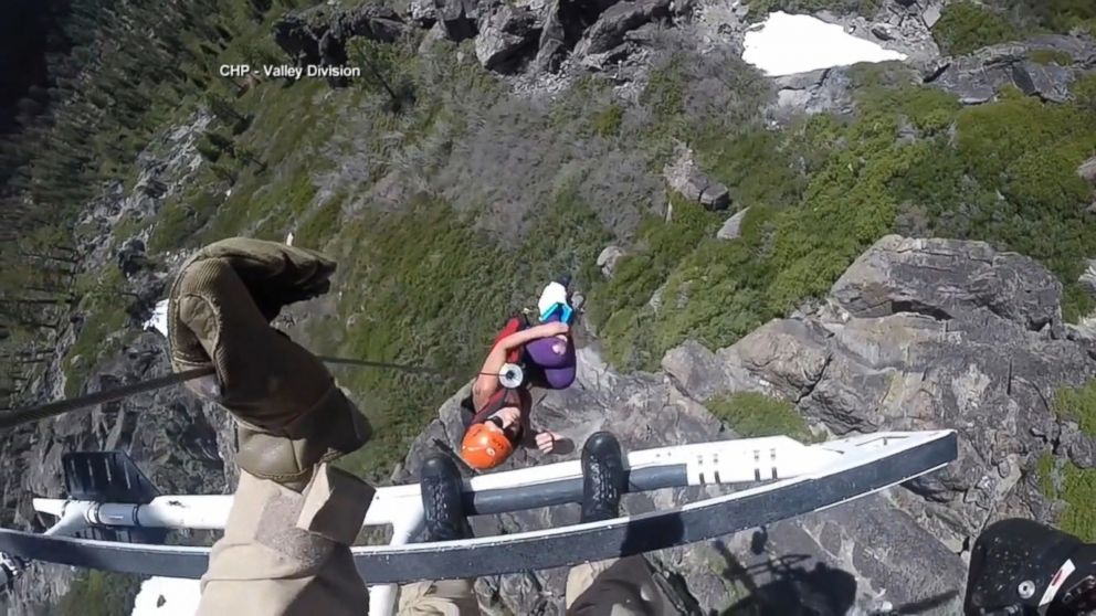 Helicopter crew makes dramatic rescue of injured California hiker - ABC ...