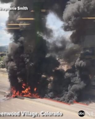 VIDEO: Tanker truck bursts into flames on Colorado interstate