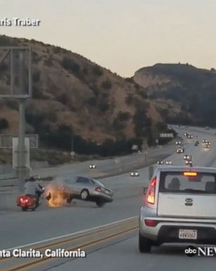 An apparent case of road rage triggered a horrifying chain-reaction crash in Santa Clarita, California. At least one person was injured in the incident.