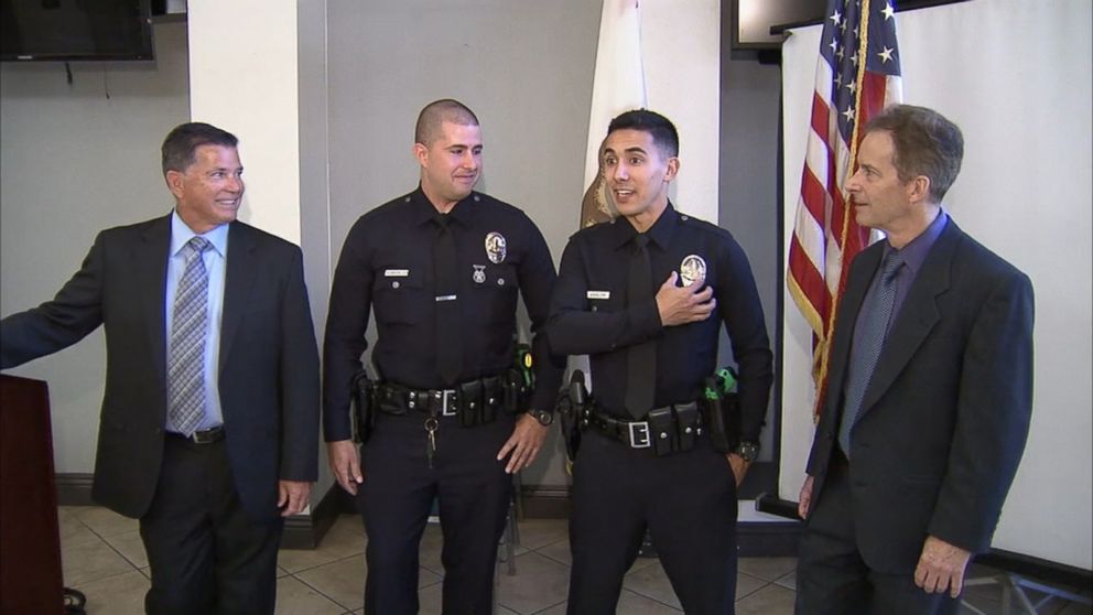 LAPD Officers Honor Fathers By Wearing Their Badges ABC News