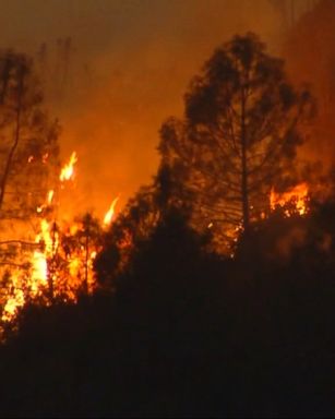 VIDEO: The town of Mariposa was evacuated due to the Detwiler Fire.