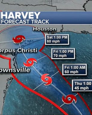 A hurricane warning was issued for much of Texas' central and southern coast today as Tropical Storm Harvey regained strength while drifting into the Gulf of Mexico. The storm is expected to make landfall late Friday or early Saturday.