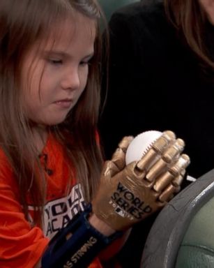 VIDEO: 7-year-old on throwing first pitch at World Series: 'Exciting'