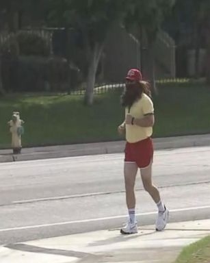 VIDEO: Run Forrest! Mysterious jogger dresses up as Gump