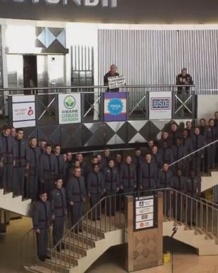 VIDEO: The USO of Illinois teamed up with the cadets for the performance inside one of the terminals at O'Hare International Airport.