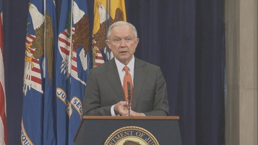 For more than 25 minutes in June, Attorney General Jeff Sessions took sometimes tough questions from interns. ABC News obtained video of the event through a Freedom of Information Act request.