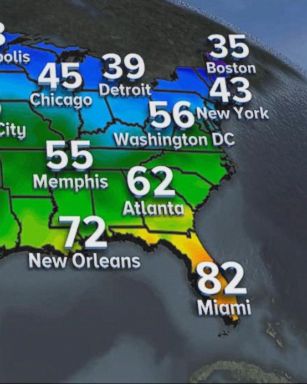 VIDEO: Some milder weather is heading for the Northeast: Potentially into the 50s for New York City, Philadelphia, Chicago and Washington, D.C.