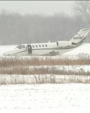 VIDEO: The incident at the Michigan City Municipal Airport comes amid brutal temperatures and heavy lake effect snow near the Great Lakes.