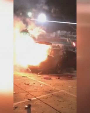 The fireworks left one man's car incredibly damaged.