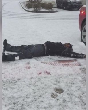 Some residents along the Florida-Georgia line are seeing snow for the first time in their lives and enjoying it.