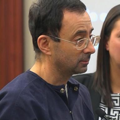 VIDEO: The former Olympic gymnastics team doctor spoke at his sentencing hearing.