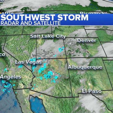 VIDEO: A storm system will be dumping rain and snow on the Southwest.