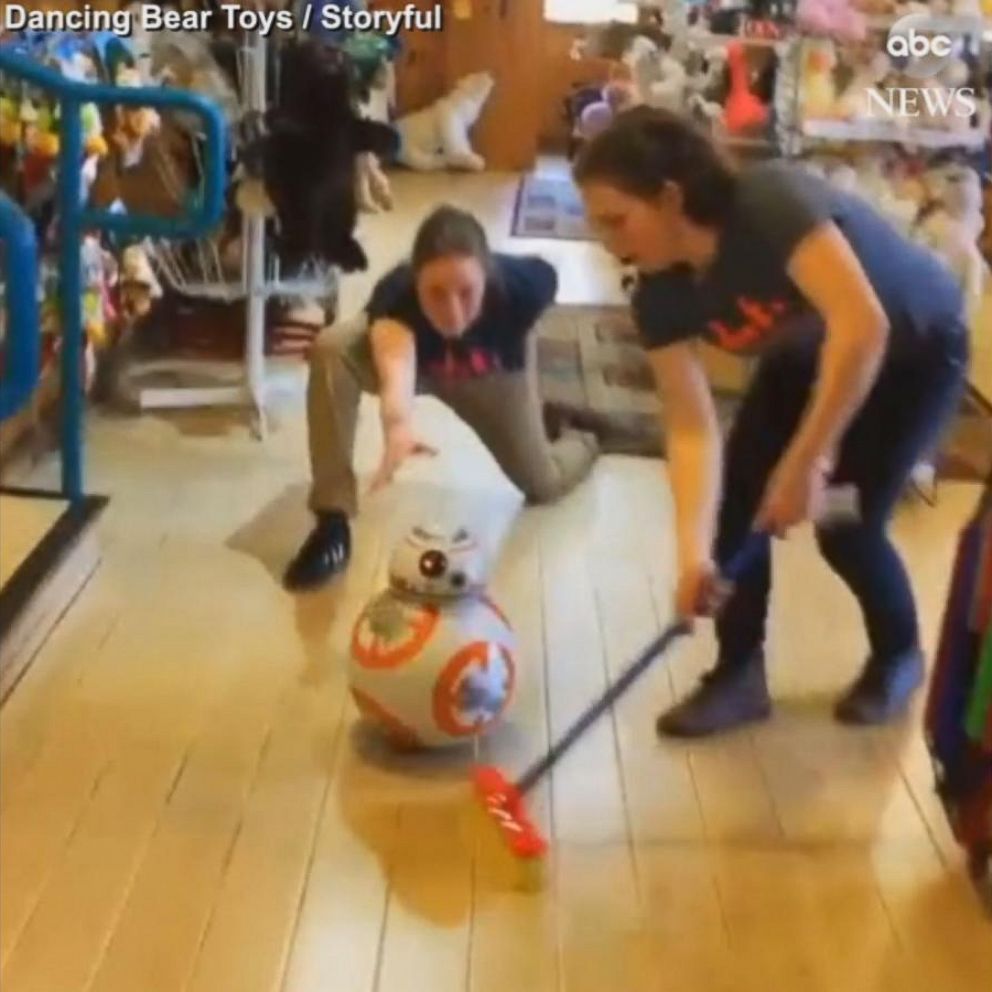 Video Star Wars character enters world of curling