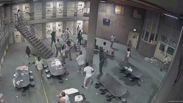 Video 16 face charges in jail fight - ABC News