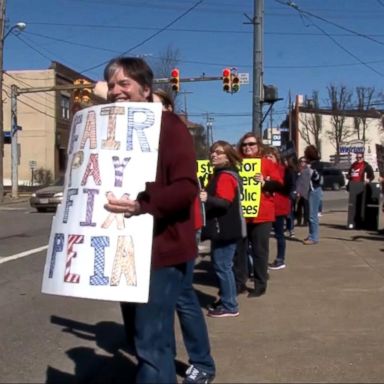 VIDEO: The entire state's public schools were closed after a four-day strike.