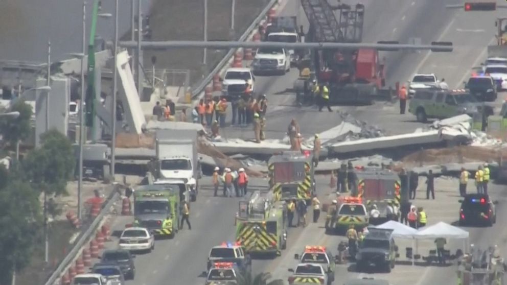 Several killed after pedestrian bridge at Florida International ...