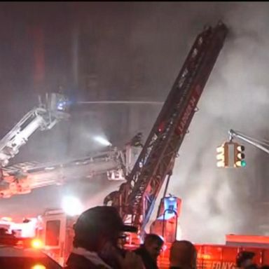 VIDEO: Firefighter dies fighting blaze on Harlem movie set