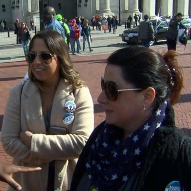 VIDEO: Two mothers from Philadelphia talk to ABC News' Kenneth Moton about why they're marching.