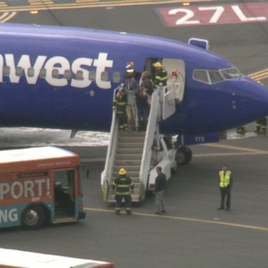 VIDEO: A Southwest Airlines jet made an emergency landing in Philadelphia today.