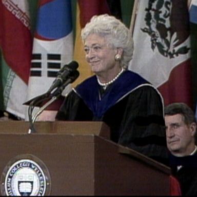 VIDEO: The first lady delivered a commencement speech to graduates in Wellesley, Massachusetts, on June 1, 1990.