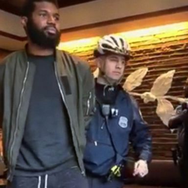 VIDEO: The former Starbucks manager whose telephone call initiated the controversial arrest of two African-American men at her downtown Philadelphia store was released by police Tuesday.