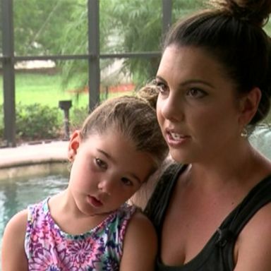 VIDEO: Elianna Grace, 4, didn't show signs of dry drowning until days after inhaling water in her family's pool, her mother says.