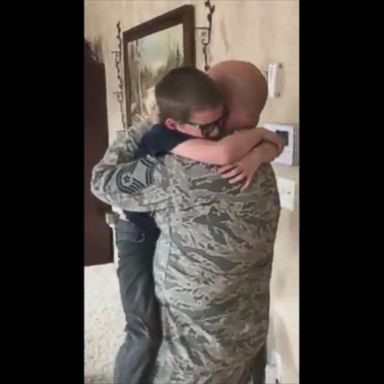 VIDEO: Deployed dad surprises son for his birthday