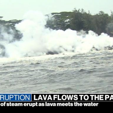 VIDEO: Lava flows into the ocean, causes toxic plumes