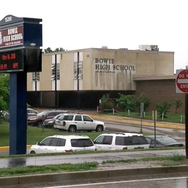 VIDEO: Officials at a high school in Maryland are apologizing to parents after seniors pulled an apparent senior prank involving students storming the school in masks with water guns and lighting fireworks.