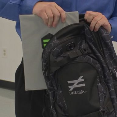 Eighth graders at Saint Cornelius School in Chadds Ford were given bulletproof backpack panels by Unequal Technology.