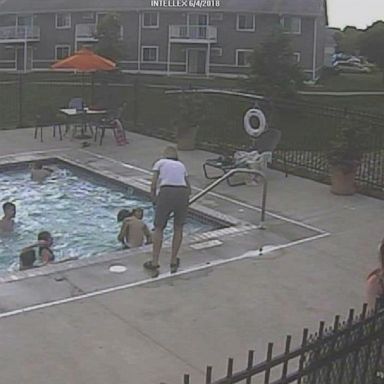 VIDEO: 13-year-old, woman's rescue of boy from drowning in pool caught on camera