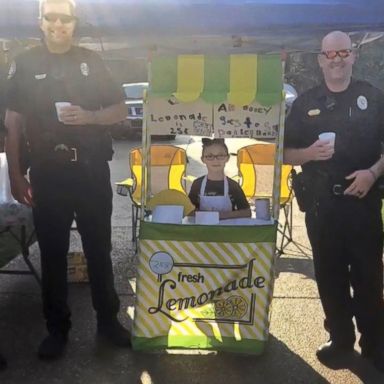 VIDEO: Caroline Freeman sold lemonade to raise money for Sgt. Daniel Baker's family.