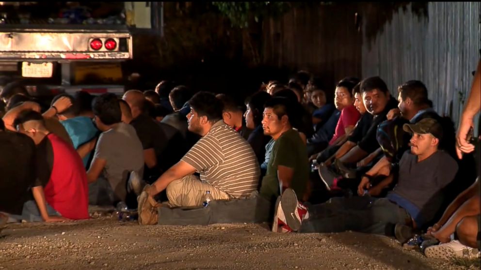 VIDEO: A U.S. citizen is facing human smuggling charges after dozens of illegal immigrants were found riding inside his tractor trailer in Texas Tuesday night, authorities said.