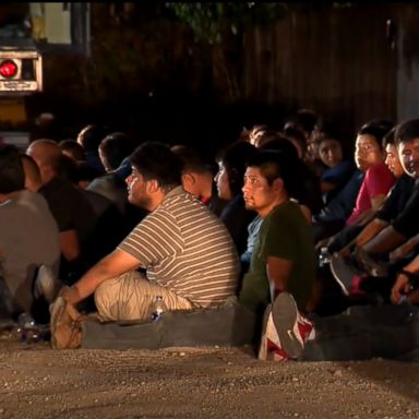 VIDEO: A U.S. citizen is facing human smuggling charges after dozens of illegal immigrants were found riding inside his tractor trailer in Texas Tuesday night, authorities said.