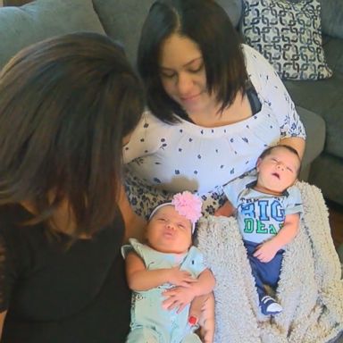 Mara Meighan and Jennifer Solis went into labor at the same time. 