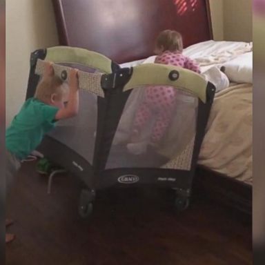 VIDEO:Clever toddler escapes from crib