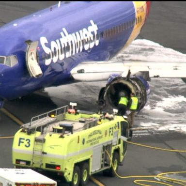 VIDEO: The plane made an emergency landing after a fatal engine explosion in April.