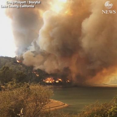 VIDEO: Wildfire destroys structures as it rages through northern California