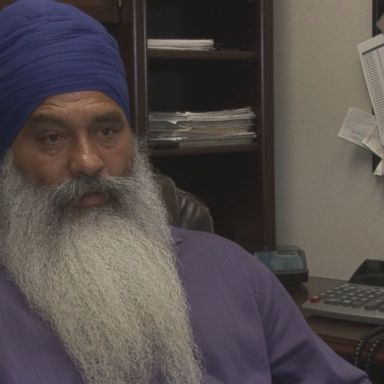 The Sikh man says his turban may have saved his life.