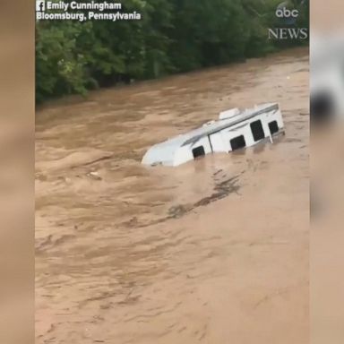 VIDEO: Camper washed away in Pennsylvania flooding