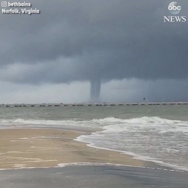 VIDEO: Waterspout twists over Chesapeake Bay