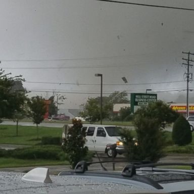 Video shows a tornado destroying buildings on the outskirts of Richmond.