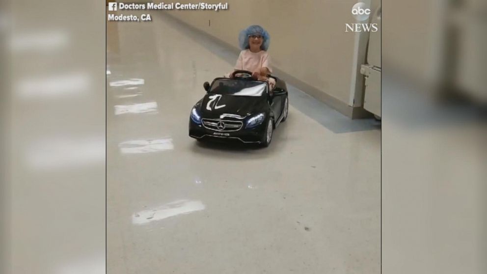 VIDEO: Young patients ride mini cars to surgery