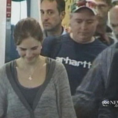 Amanda Knox arrives home in Seattle.