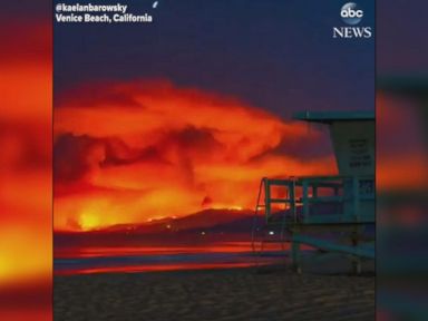 WATCH: Timelapse footage captures Malibu wildfire as seen from Venice Beach
