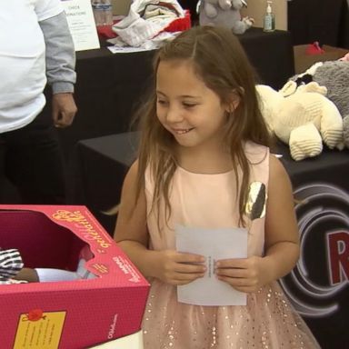 VIDEO: Despite losing valuable items in the wildfire, the girl wanted to help other children in her situation, her mother said.