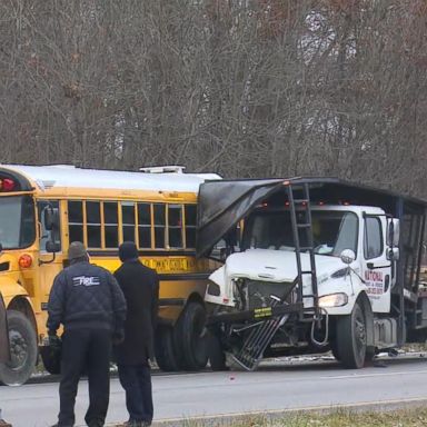 VIDEO: There were 39 children on the bus at the time of the crash, which was reported just after 9 a.m. near Argos, the Indiana State Police said.