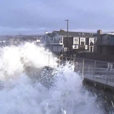 VIDEO: High surf warning in California 